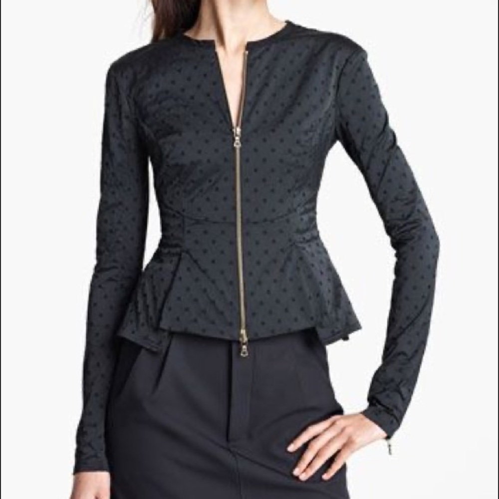 Nina Ricci Dot Jacquard Peplum Jacket